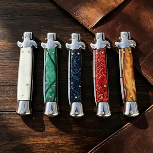 Portable high-hardness stainless steel folding knife, suitable for outdoor camping, barbecue and fishing, EDC tool, home kitchen fruit knife, gift for boyfriend and father