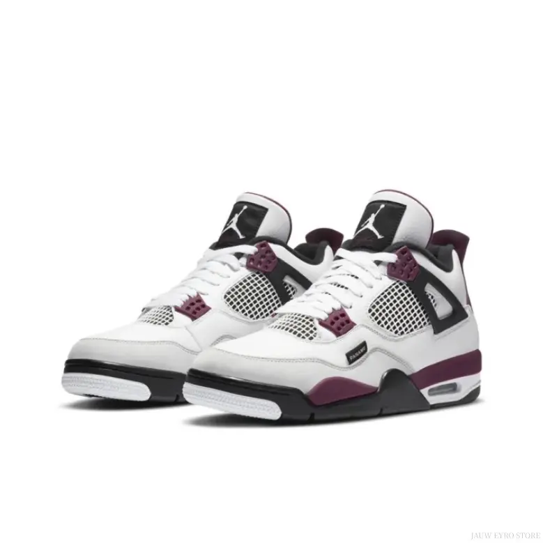 Jordan Air 4 Retro Basketball Shoes (Unisex) - 'PSG' Paris Saint-Germain (Bordeaux) - Mid-Top