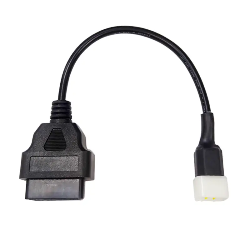 OBD2 Connector Cable 6pin to 16pin Delphi Motorcycle Fault Diagnosis Detection Cable OBD Motorcycle Adapter Cable