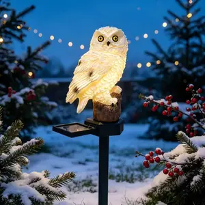 Solar Owl Garden Stake Light, Outdoor Waterproof LED Owl Statue Lamp, Perfect Gift for Women and Owl Lovers, Ideal for Patio Lawn Decor, Solar Ground Lights, Solar Landscape Lights