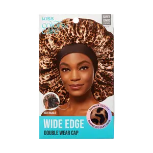 KISS Colors & Care Silky Satin Double Wear Cap, Super Jumbo - Leopard