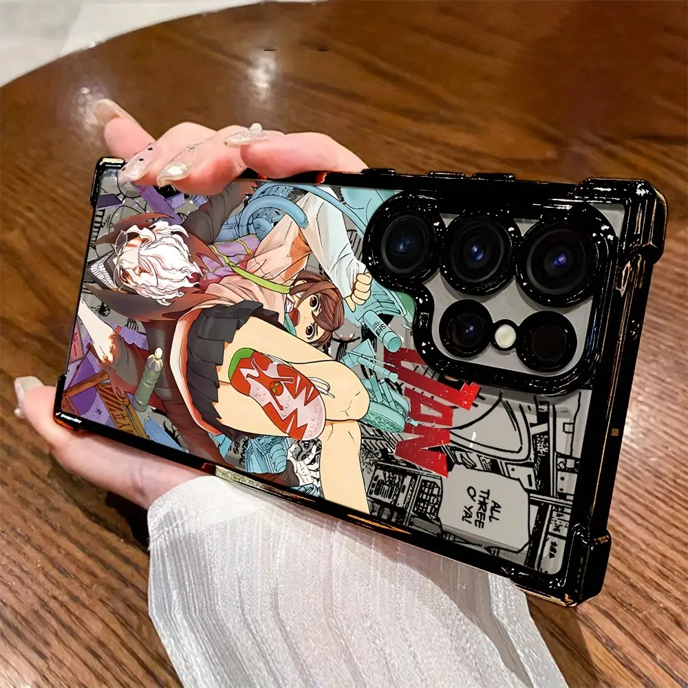 Personalized Hot Anime Dandadan TPU Smartphone Case - Shockproof Transparent Soft Back Cover with Colorful Animal Design, Resistance & Protection for Samsung Galaxy S25 S24 S23 S22 S21 FE Ultra Plus 4G Devices