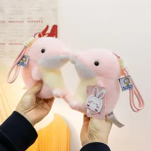 Kawaii Marine Animal Plush Keychains, Soft Fluffy Whale/Orca/Shark Bag Charms with Lanyard, Perfect for Backpacks, Key Accessories, Gift for Her