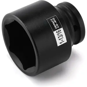 3/4" Drive 6PT Impact Socket-1-13/16", SAE, Shallow, Heat-Treated, CR-MO, Axle Nut Socket for Easy Removal of Axle Shaft Nuts (1-13/16")