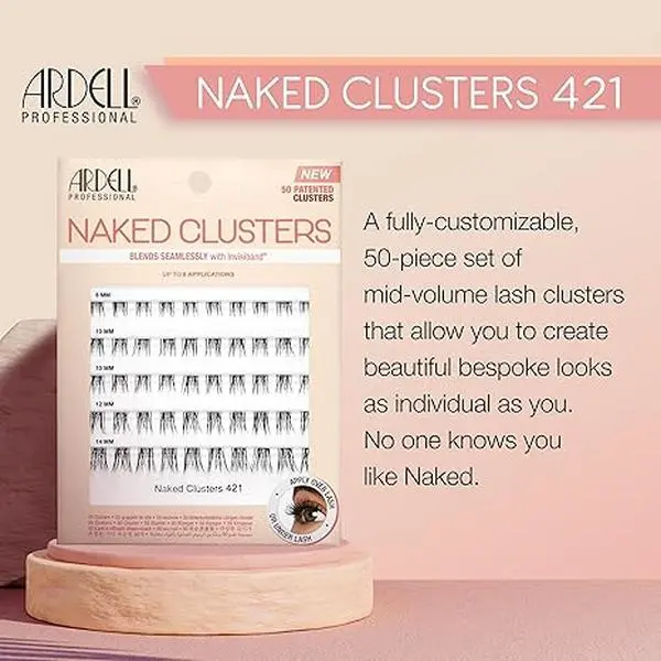Ardell Naked Clusters 421, 50 Patented Clusters, Up to 8 Applications, 1-pack Eyelashes Fluffy Ardell Naked Clusters 421, 50 Patented Clusters, Up to 8 Applications, 1-pack Eyelashes Fluffy