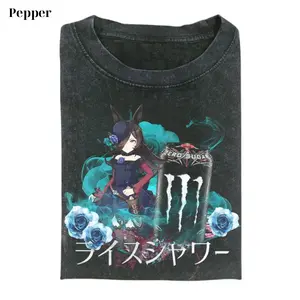 Rice Shower Uma Musume Drink T-Shirt – Cute Manga Anime Graphic Tee, Video Game Shirt Unisex - Vintage Graphic Tee – Unisex S-3XL – Menswear & Womenswear – Streetwear Tops – Casual Cotton Crewneck Shortsleeve T-shirt