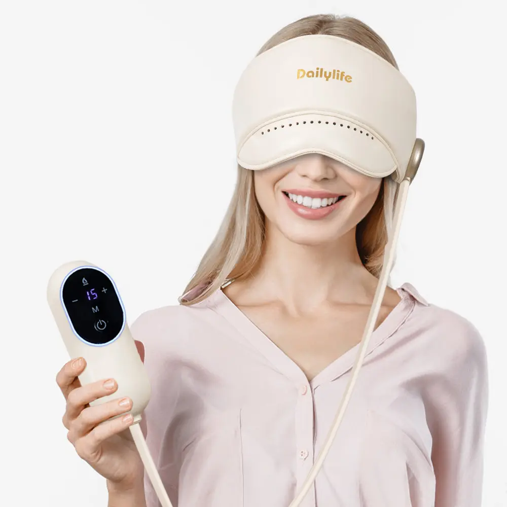 Heated Eye Mask & ASMR Head Massager with Adjustable Velcro, 360° Deep Massage, Remote Control, Portable for Home & Travel, Ideal Relaxing Gift for All Occasions, Asmr Head Massager Relax