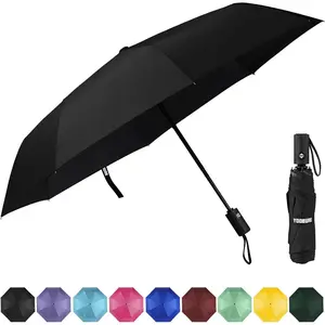 Windproof Travel Umbrella, Automatic Umbrellas for Rain, Portable & Compact Umbrella for Backpack, Sun Umbrella for Walking, Folding Small Umbrella for Car, Lightweight Strong UV Protection