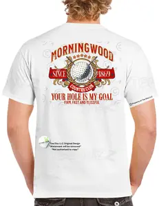 Morningwood Country Club Men's Funny T-Shirt Golf Love Casual Streetwear Crewneck Short Sleeve DTF Print