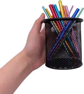1pcs Pen Holder for Desk, Black Wire Mesh Pencil Holder for Desk, Office, Pen Organizer.