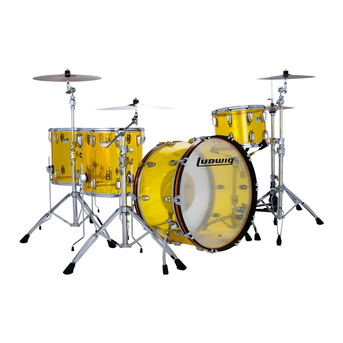 Ludwig Vistalite 4pc Zep Drum Set Yellow