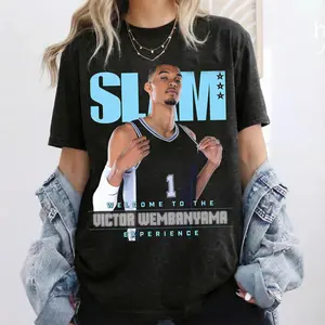 Victor Wembanyama Slam Cover Shirt, San Antonio Basketball Vinatage Graphic Wash Tee, Unisex Sport Sweatshirt, Wemby Fan Apparel Hoodie, Gift for him and her, Gift for fan