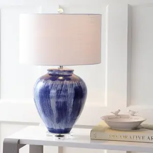 JONATHAN Y Wayland Ceramic LED Table Lamp , for bedroom, living room, foyer, hallways, dining room, dorms