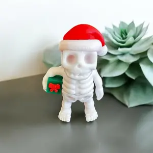 Mini tiny Christmas gift skeleton 3D printed figure decoration