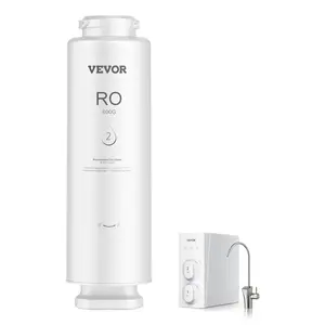 VEVOR Reverse Osmosis System, 600 GPD 10-stage Reverse Osmosis Water Filter Replacement, RO Filter Cartridge for 24 Months, Reduces Lead & Chlorine, Compatible with SS-003 Under Sink Water Filter