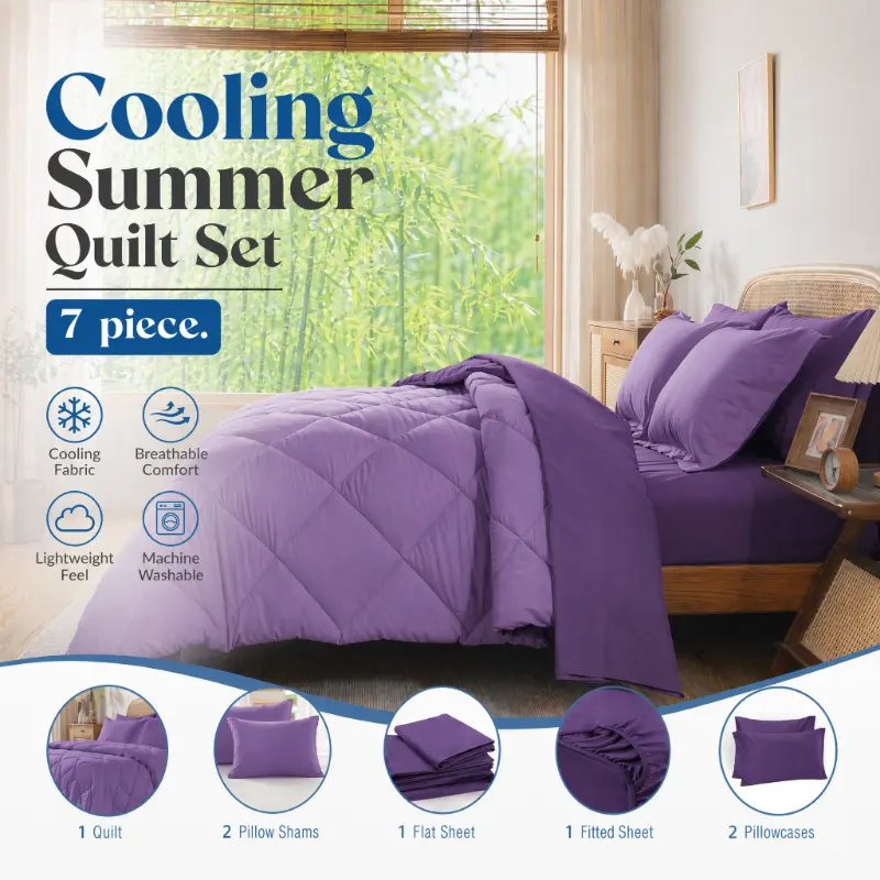 Purple - Christmas Bedding Set