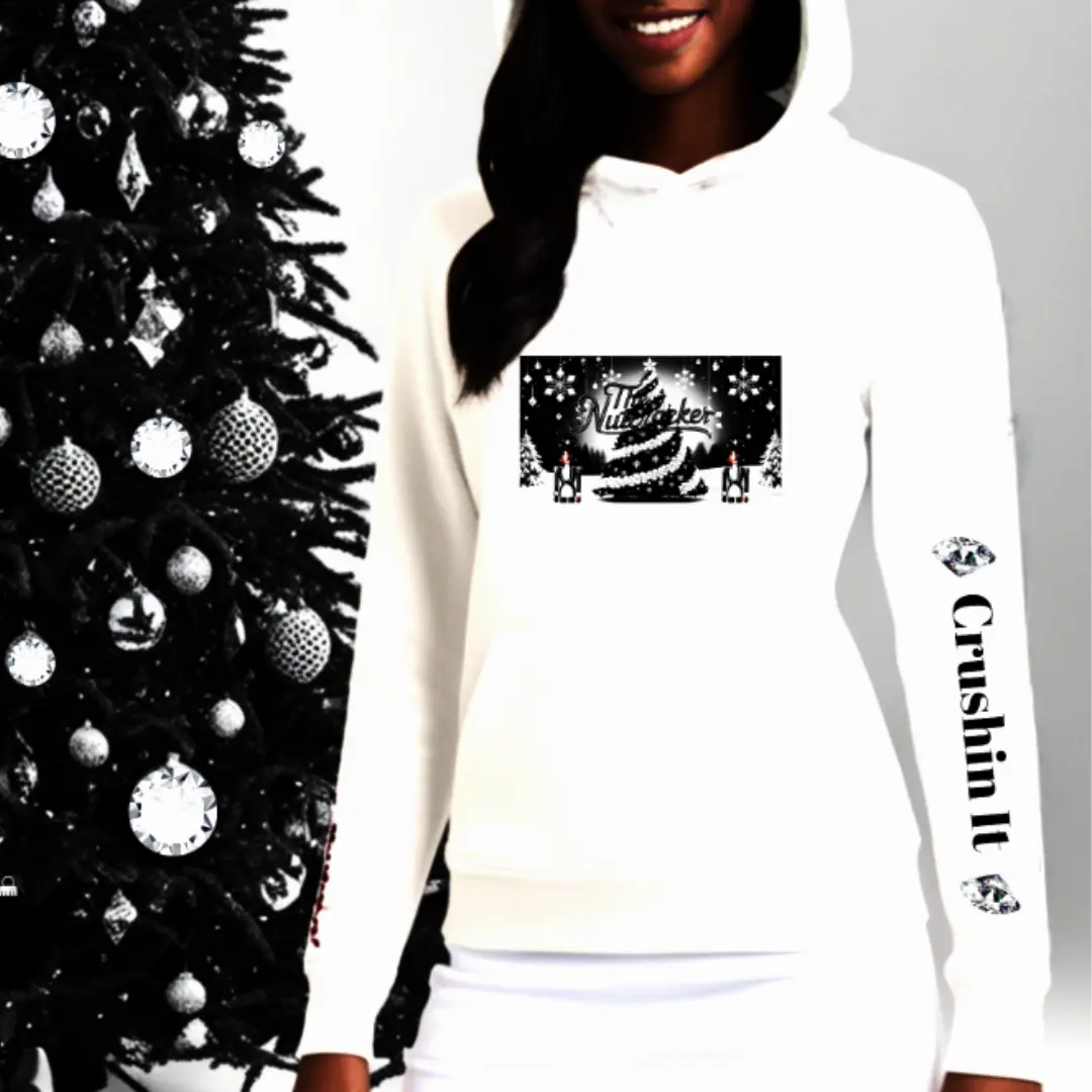 Black Nutcracker Hoodie, Christmas Sweatshirt, Holiday Gift, Winter Pullover, Festive Apparel