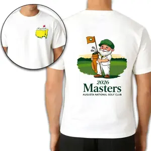 Masters 2026 Augusta National Golf T-shirt, Classic Tournament Cotton T-Shirt, Cute Golf Mascot Shirt, Gift for Men Women