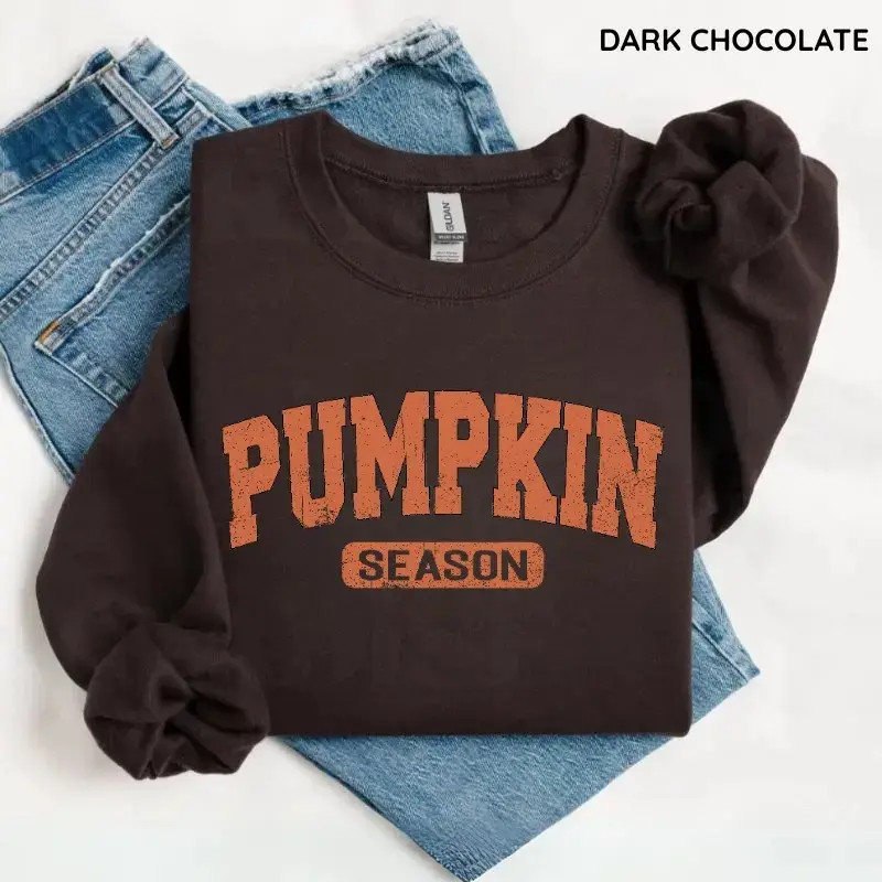 Retro Pumpkin Season Sweatshirt, Cute Fall Autumn Pullover, Cozy Thanksgiving Gift Shirt, Vintage Halloween Sweatshirt for Women, Spooky Season Outfit
