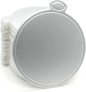 100pcs Mini Round Cake Boards – 3.1" Silver Cardboard Base for Cupcakes, Mousse & Desserts.