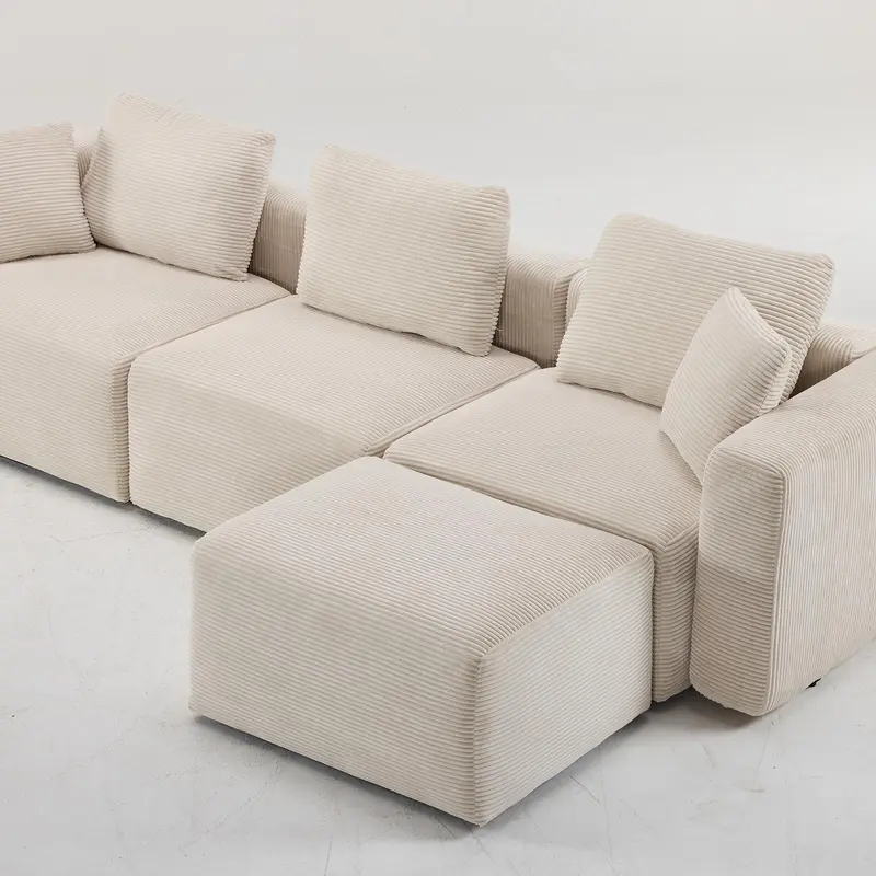 【Not a set】Karlhome Chenille Deep Seat Loveseat Sofa - 141in & 111in Creamy Cloud Design, 1000lb Capacity, Vacuum-Clear Legs, Cotton, Sturdy, Deep U-Shape Smart Floor Space Use, Living Room Decor, Apartment Furniture 【Not a set】Karlhome Chenille Deep Seat Loveseat Sofa - 141in & 111in Creamy Cloud Design, 1000lb Capacity, Vacuum-Clear Legs, Cotton, Sturdy, Deep U-Shape Smart Floor Space Use, Living Room Decor, Apartment Furniture
