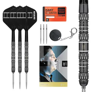 Target Darts Chris Dobey Steel Tip 95K Dart Set, 22G/23G/24G, K-Flex No.2 Flights & Shafts, Swiss GRD Silver Points & SP Tool Included | Player Edition Professional Dart Sets