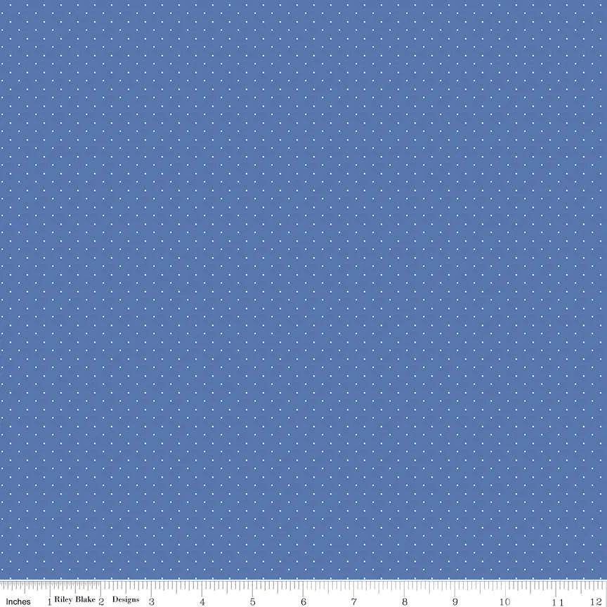 Fabric Riley Blake Ribbon American Jane Pindots by the Quarter Yard C840-RIBBON