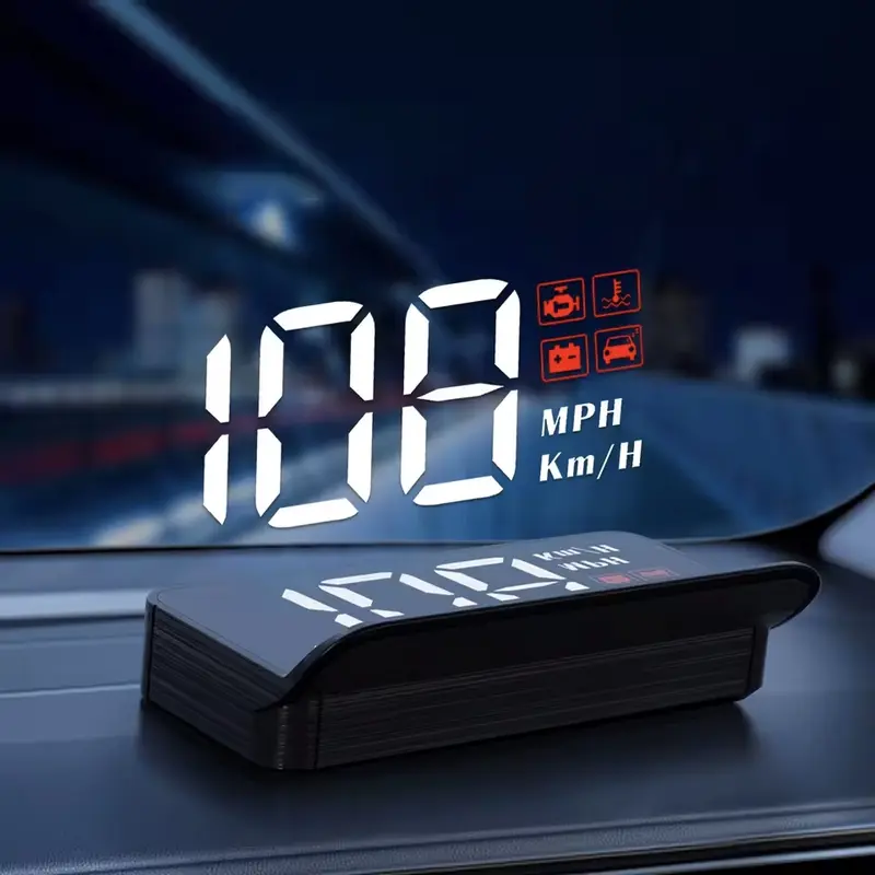 HUD Heads Up Display For Car - OBD2 & GPS Digital Speedometer With Multi-Function Display