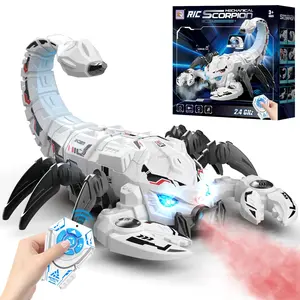 2.4G Remote Control Electric Toy Scorpion, Sprays Mist / Sings / Flashes Lights, 360° Rotation, Suitable for Ages 3+, Indoor/Outdoor Play, Birthday Surprise / Holiday Gift, Requires 5 AA Batteries (Not Included)