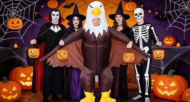 Inflatable Bald Eagle Costume for Adult Blow up Eagle Mascot Costume Outfit Funny Independence Day Parade Patriotic Costume Suit