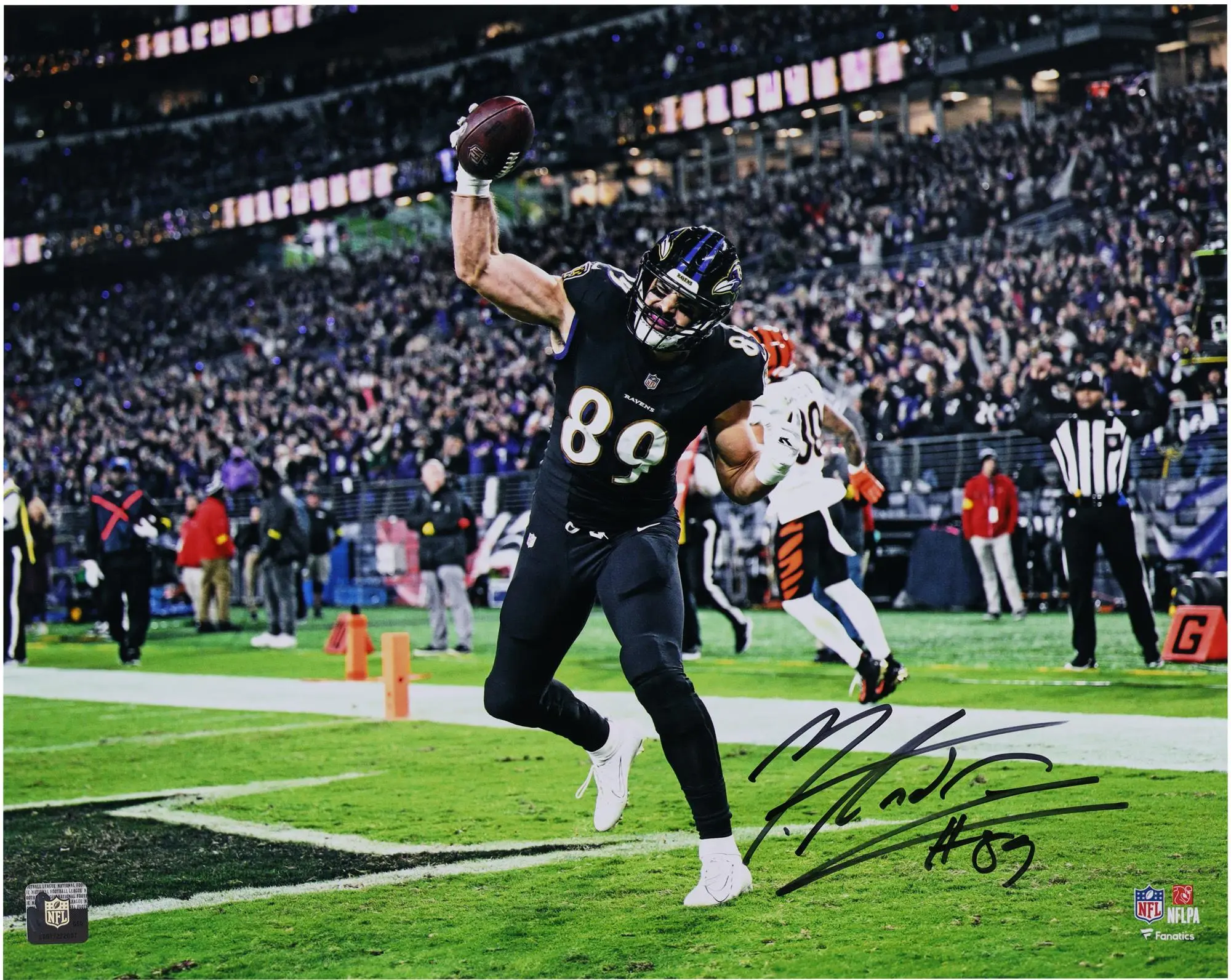 Mark Andrews Baltimore Ravens Autographed 16" x 20" Touchdown Spike Photograph - Fanatics Authentic Certified