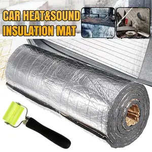 394mil 60"x40" Car Sound Deadener Mat Self-adhesive Fireproof Noise Proof Deadening Mat Car Heat Shield Insulation 10mm Heat Reflective Moisture Proof Protection,for Cars Auto Hood Engine Roof Door,Trunk