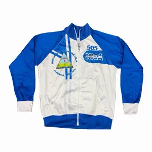 White Nicaragua Jacket with Blue Accents and 505 NICA Logo for Men