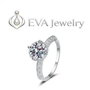 [EVA Jewelry] 925 Sterling Silver Synthetic Moissanite Ring