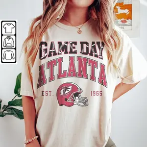 Atlanta Football T-Shirt, Shirt Retro Football 90s Vintage Unisex Crewneck Desmond Ridder Tee Falcons Tshirt