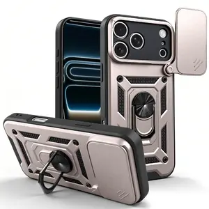 Armor Design Secure Protection Phone Tough Style Phone Case Compatible with Samsung iPhone 17 Air 16 ProMax 15 Pro 14 13 12 11 Series Simple Color Combination Phone Case