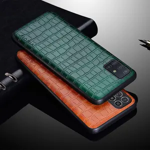 Luxury Crocodile Leather Case For Samsung GalaxyA11 M11 A12 M12 F12 A22  A32 5G M51 M31 M31S S20 FE M32 A12 A51 A71 A31 A52 A21S