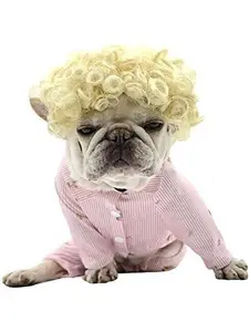 Funny Blonde Curly  Wig,   Wig, Pet Wigs for Halloween, Christmas, Parties, Festivals,  Wigs for Small Medium and Large Dogs