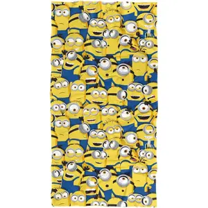 LOGOVISION Minions Beach Towel, Group Pattern Beach Towel