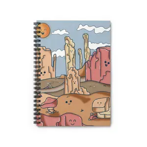 Kawaii Monument Valley  Spiral Notebook - Ruled Line