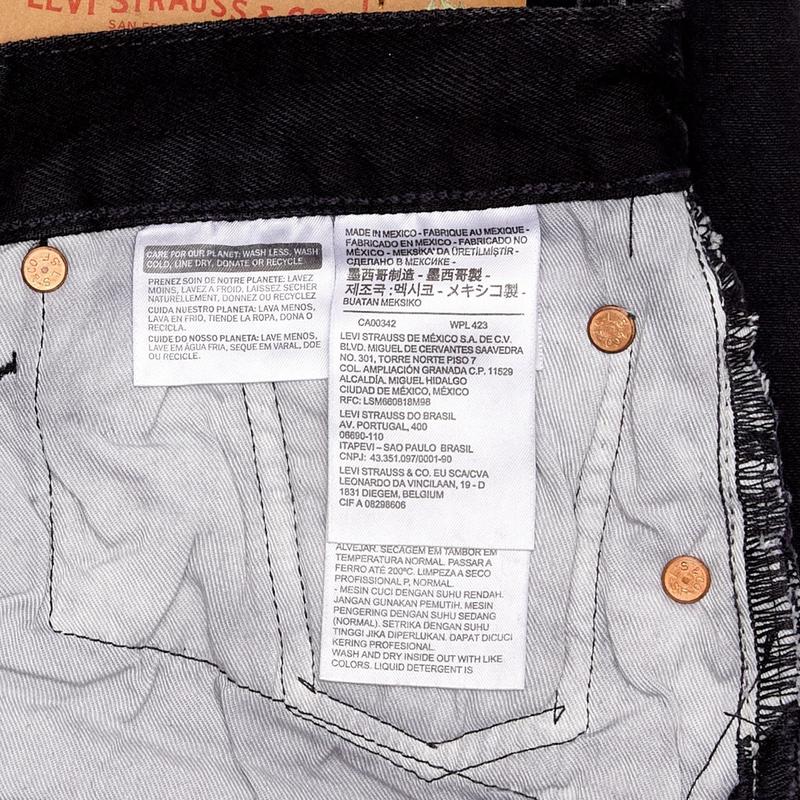 Denim Tears x Stussy x Our Legacy TTL Embroidered Logo Levi’s 501 Jeans Black Multi