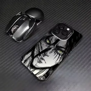 Attack on Titan Anime Black IMD Phone Case for iPhone 17 16 15 14 13 12 11 PRO MAX PLUS TPU+PET+PC Color Silver Shockproof Cover