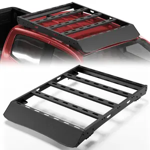 Roof Rack Compatible for 2015-2025 CHEVY COLORADO/ GMC CANYON Heavy Duty Basket Cargo Carriers Luggage Storage Holder Carbon Steel Cross Bars