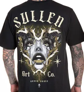 SULLEN CLOTHING Heart Broken Premium T-shirt - Ruben Banez Artwork, Premium Fit, 100% Soft Cotton, Tagless, Machine Washable