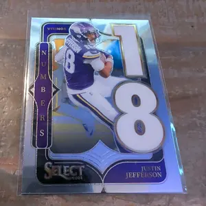2024 Panini Select Justin Jefferson Numbers Insert #1 | Vikings | NFL Star WR Card