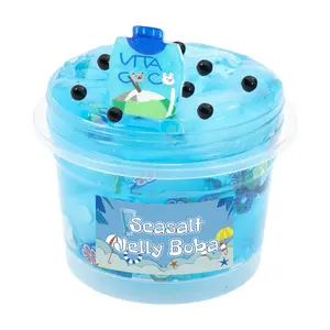 100ml Clear Crunchy Slime kit Soft Watermelon Stretchy Non-Sticky DIY Crystal Mud Toys Charms Slime Party Favors Christmas Gifts