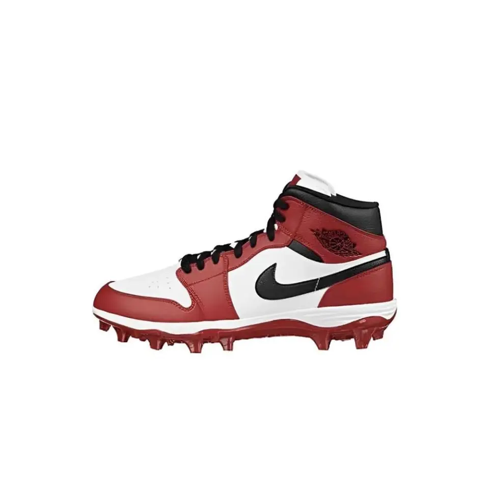 Jordan 1 Mid TD Cleat Chicago (2023) Men's FJ6805-106 New Casual Sneakers Athletic Sneakers