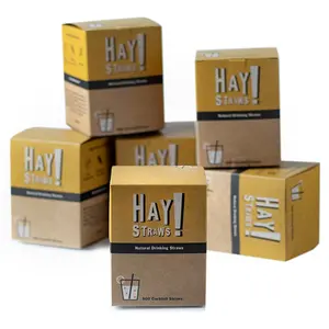 HAY! Straws Original Cocktail Drinking Straws | 3000 Compostable & Disposable Drinking Straws | 5" Length