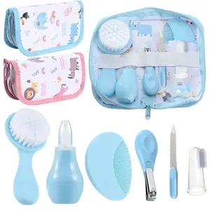 7pcs Newborn Baby Care Kit with Bag, Hospital Bag, Portable Travel Set Includes Bath Brush, Hair Comb, Nail Care, Nail Clipper, Nail Trimmer, Nail Clippers, Teeth Brush, Nasal Aspirator, Ideal Gift