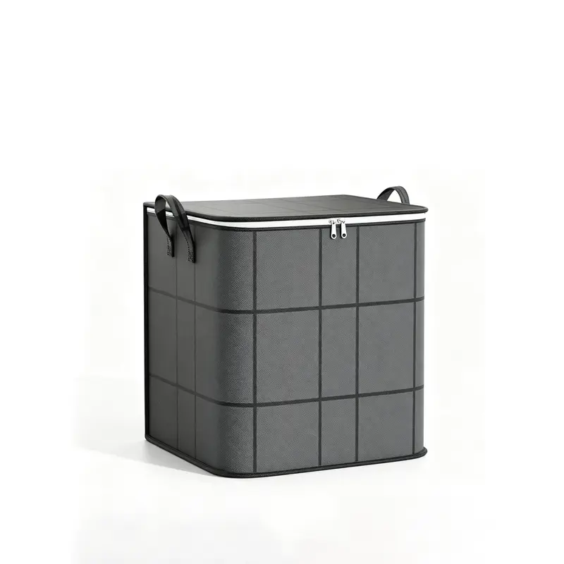 High-Capacity Fabric Organizer Bag with Reliable Zipper, Spacious Household Carryall for Bedding, Linens and Apparel, Ideal for Closet Storage and Moving Preparation